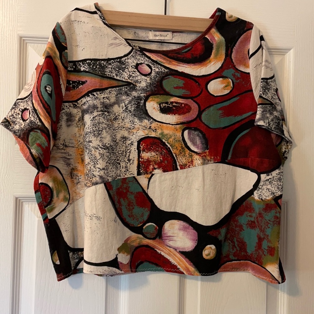 Vintage crop top artist shirt